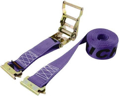 Erickson Manufacturing - 16' Long x 2" Wide, 2,500 Lb Basket Capacity, Polyester & Steel Web Sling - Blue - USA Tool & Supply