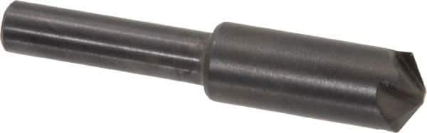 Hertel - 3/8" Head Diam, 1/4" Shank Diam, 4 Flute 120° High Speed Steel Countersink - 1-3/4" OAL, Straight Shank - USA Tool & Supply