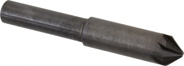 Hertel - 5/16" Head Diam, 1/4" Shank Diam, 6 Flute 82° High Speed Steel Countersink - USA Tool & Supply