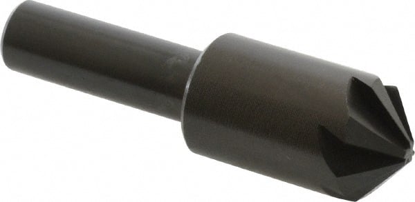 Hertel - 5/8" Head Diam, 3/8" Shank Diam, 6 Flute 100° High Speed Steel Countersink - USA Tool & Supply