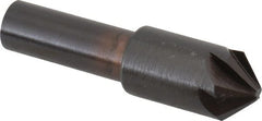 Hertel - 1/2" Head Diam, 3/8" Shank Diam, 6 Flute 90° High Speed Steel Countersink - USA Tool & Supply