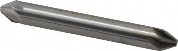 Hertel - 1/4" Head Diam, 1/4" Shank Diam, 6 Flute 60° High Speed Steel Countersink - USA Tool & Supply
