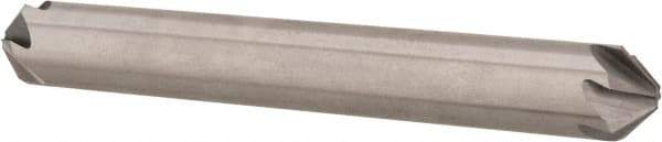 Hertel - 1/4" Head Diam, 1/4" Shank Diam, 6 Flute 90° High Speed Steel Countersink - 2" OAL, Straight Shank - USA Tool & Supply