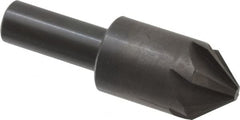 Hertel - 7/8" Head Diam, 1/2" Shank Diam, 6 Flute 82° High Speed Steel Countersink - USA Tool & Supply
