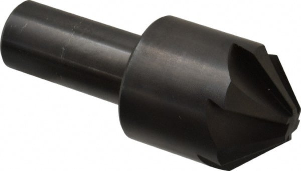 Hertel - 1-3/4" Head Diam, 1" Shank Diam, 6 Flute 90° High Speed Steel Countersink - USA Tool & Supply