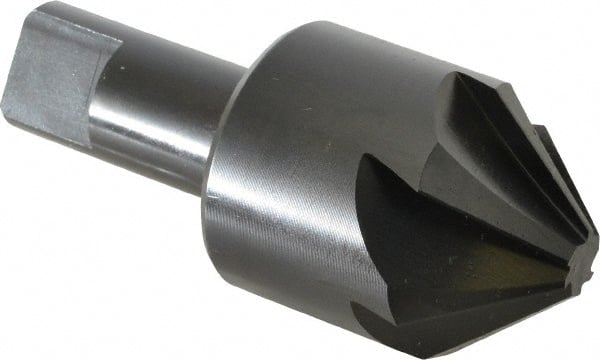 Hertel - 1-1/2" Head Diam, 3/4" Shank Diam, 6 Flute 82° High Speed Steel Countersink - USA Tool & Supply