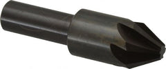 Hertel - 3/4" Head Diam, 1/2" Shank Diam, 6 Flute 60° High Speed Steel Countersink - USA Tool & Supply