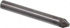 Hertel - 1/4" Head Diam, 1/4" Shank Diam, 6 Flute 60° High Speed Steel Countersink - USA Tool & Supply