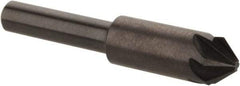 Hertel - 3/8" Head Diam, 1/4" Shank Diam, 6 Flute 82° High Speed Steel Countersink - 2" OAL, Straight Shank - USA Tool & Supply