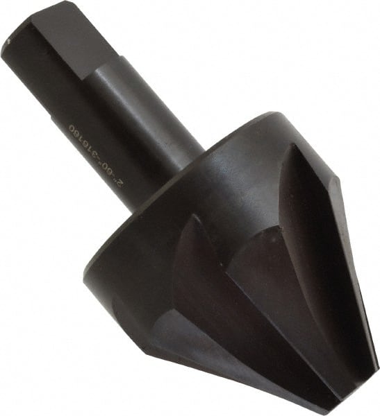 Hertel - 2" Head Diam, 1" Shank Diam, 6 Flute 60° High Speed Steel Countersink - USA Tool & Supply