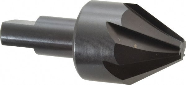 Hertel - 1-1/2" Head Diam, 3/4" Shank Diam, 6 Flute 60° High Speed Steel Countersink - USA Tool & Supply