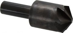Hertel - 1" Head Diam, 1/2" Shank Diam, 6 Flute 120° High Speed Steel Countersink - USA Tool & Supply