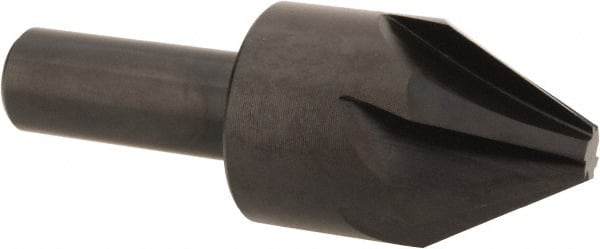 Hertel - 1" Head Diam, 1/2" Shank Diam, 6 Flute 60° High Speed Steel Countersink - USA Tool & Supply
