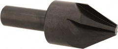 Hertel - 1" Head Diam, 1/2" Shank Diam, 6 Flute 60° High Speed Steel Countersink - USA Tool & Supply