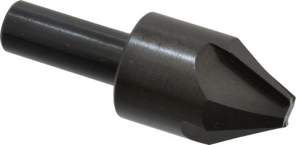 Hertel - 1" Head Diam, 1/2" Shank Diam, 4 Flute 60° High Speed Steel Countersink - USA Tool & Supply