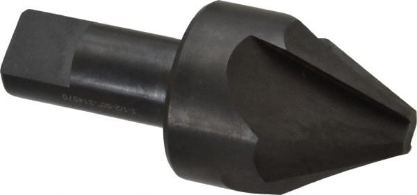 Hertel - 1-1/2" Head Diam, 3/4" Shank Diam, 4 Flute 60° High Speed Steel Countersink - USA Tool & Supply