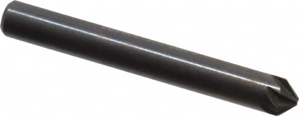 Hertel - 3/16" Head Diam, 3/16" Shank Diam, 6 Flute 90° High Speed Steel Countersink - USA Tool & Supply