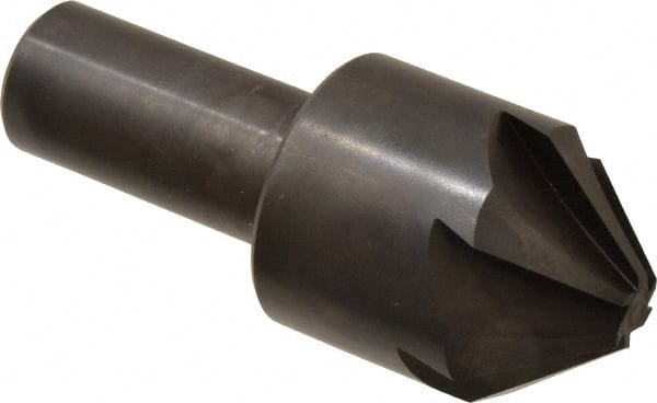 Hertel - 1-3/4" Head Diam, 1" Shank Diam, 6 Flute 82° High Speed Steel Countersink - USA Tool & Supply