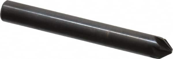 Hertel - 1/4" Head Diam, 1/4" Shank Diam, 6 Flute 82° High Speed Steel Countersink - USA Tool & Supply