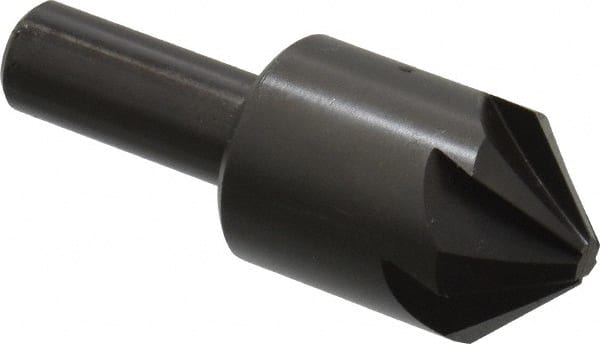 Hertel - 1" Head Diam, 1/2" Shank Diam, 6 Flute 90° High Speed Steel Countersink - USA Tool & Supply