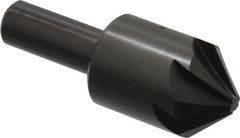 Hertel - 1" Head Diam, 1/2" Shank Diam, 6 Flute 90° High Speed Steel Countersink - USA Tool & Supply