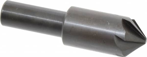 Hertel - 3/4" Head Diam, 1/2" Shank Diam, 6 Flute 90° High Speed Steel Countersink - USA Tool & Supply