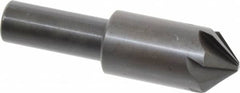 Hertel - 3/4" Head Diam, 1/2" Shank Diam, 6 Flute 90° High Speed Steel Countersink - USA Tool & Supply