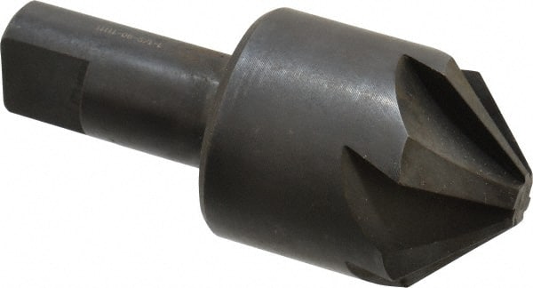 Hertel - 1-1/2" Head Diam, 3/4" Shank Diam, 6 Flute 90° High Speed Steel Countersink - USA Tool & Supply