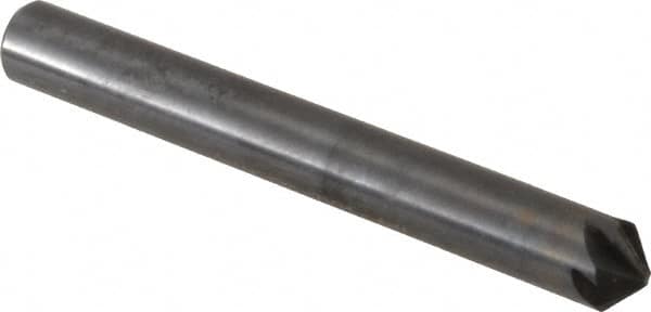 Hertel - 1/4" Head Diam, 1/4" Shank Diam, 6 Flute 100° High Speed Steel Countersink - USA Tool & Supply