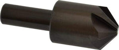 Hertel - 1" Head Diam, 1/2" Shank Diam, 6 Flute 100° High Speed Steel Countersink - 2-3/4" OAL, Straight Shank - USA Tool & Supply