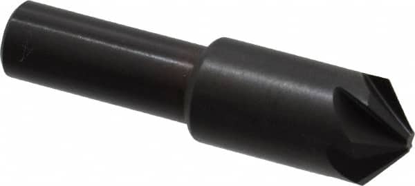 Hertel - 1/2" Head Diam, 3/8" Shank Diam, 6 Flute 100° High Speed Steel Countersink - USA Tool & Supply