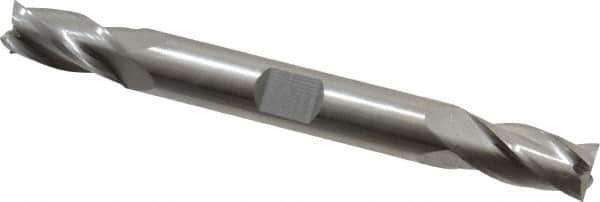 Hertel - 9mm, 3/4" LOC, 3/8" Shank Diam, 3-1/2" OAL, 4 Flute, Cobalt Square End Mill - Double End, Uncoated - USA Tool & Supply