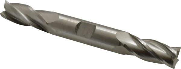 Hertel - 15mm, 1-3/8" LOC, 5/8" Shank Diam, 5" OAL, 4 Flute, High Speed Steel Square End Mill - Double End, Uncoated - USA Tool & Supply