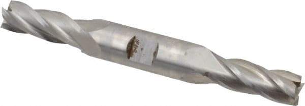 Hertel - 13mm, 1-3/8" LOC, 5/8" Shank Diam, 5" OAL, 4 Flute, High Speed Steel Square End Mill - Double End, Uncoated - USA Tool & Supply