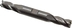 Hertel - 11mm, 1" LOC, 1/2" Shank Diam, 4-1/8" OAL, 4 Flute, High Speed Steel Square End Mill - Double End, Uncoated - USA Tool & Supply