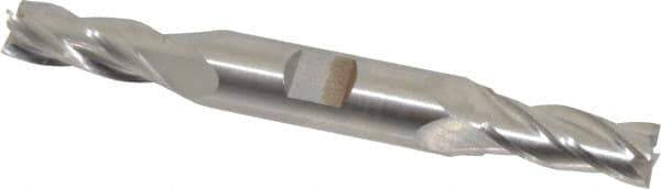Hertel - 10mm, 1" LOC, 1/2" Shank Diam, 4-1/8" OAL, 4 Flute, High Speed Steel Square End Mill - Double End, Uncoated - USA Tool & Supply
