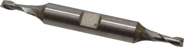 Hertel - 4mm, 7/16" LOC, 3/8" Shank Diam, 3-1/8" OAL, 2 Flute, Cobalt Square End Mill - Double End, Uncoated, Centercutting - USA Tool & Supply