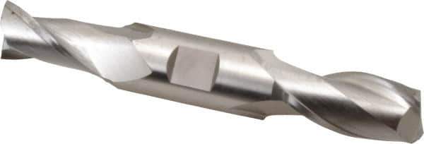 Hertel - 20mm, 1-9/16" LOC, 7/8" Shank Diam, 5-1/2" OAL, 2 Flute, Cobalt Square End Mill - Double End, Uncoated, Centercutting - USA Tool & Supply