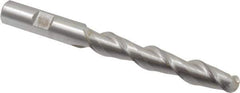 Hertel - 1/2" Diam, 3" LOC, 2 Flute High Speed Steel Ball End Mill - Uncoated, Single End, 5" OAL, 1/2" Shank Diam - USA Tool & Supply