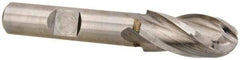 Hertel - 12mm Diam, 1" LOC, 4 Flute Cobalt Ball End Mill - Uncoated, Single End, 2-11/16" OAL, 3/8" Shank Diam - USA Tool & Supply