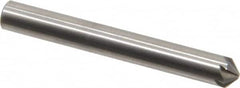 Hertel - 3/16" Head Diam, 3/16" Shank Diam, 6 Flute 100° Solid Carbide Countersink - USA Tool & Supply