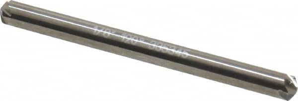 Hertel - 1/8" Head Diam, 1/8" Shank Diam, 6 Flute 120° Solid Carbide Countersink - USA Tool & Supply