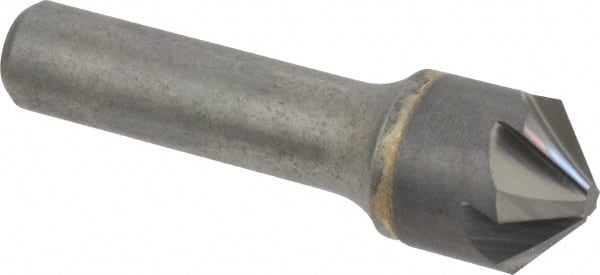 Hertel - 3/4" Head Diam, 1/2" Shank Diam, 6 Flute 100° Solid Carbide Countersink - USA Tool & Supply