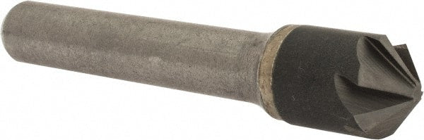 Hertel - 1/2" Head Diam, 3/8" Shank Diam, 6 Flute 100° Solid Carbide Countersink - USA Tool & Supply