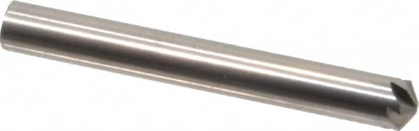 Hertel - 3/16" Head Diam, 3/16" Shank Diam, 6 Flute 120° Solid Carbide Countersink - USA Tool & Supply