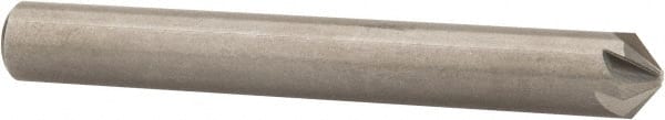 Hertel - 1/4" Head Diam, 1/4" Shank Diam, 6 Flute 100° Solid Carbide Countersink - USA Tool & Supply