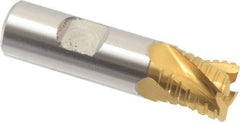 Hertel - 3/4" Diam, 3/4" LOC, 4 Flute Cobalt Roughing & Finishing Square End Mill - TiN Finish, 3" OAL, 3/4" Shank Diam, Weldon Shank - USA Tool & Supply