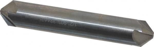 Hertel - 1/2" Head Diam, 1/2" Shank Diam, 4 Flute 90° Solid Carbide Countersink - USA Tool & Supply