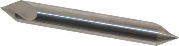 Hertel - 1/4" Head Diam, 1/4" Shank Diam, 1 Flute 60° Solid Carbide Countersink - 2" OAL, Straight Shank - USA Tool & Supply