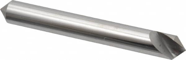 Hertel - 1/4" Head Diam, 1/4" Shank Diam, 1 Flute 90° Solid Carbide Countersink - USA Tool & Supply